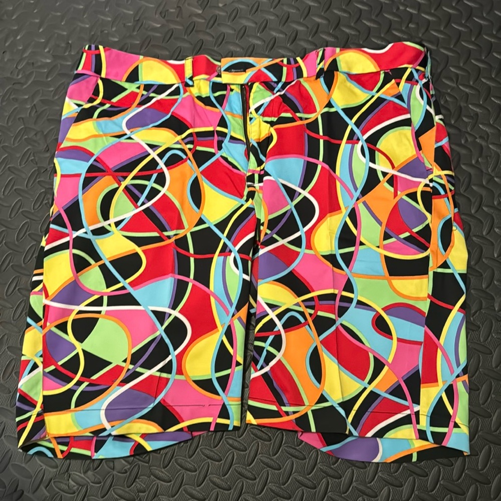 Loudmouth Mens Sport golf multi color shorts Size 42 waist, 97% cotton